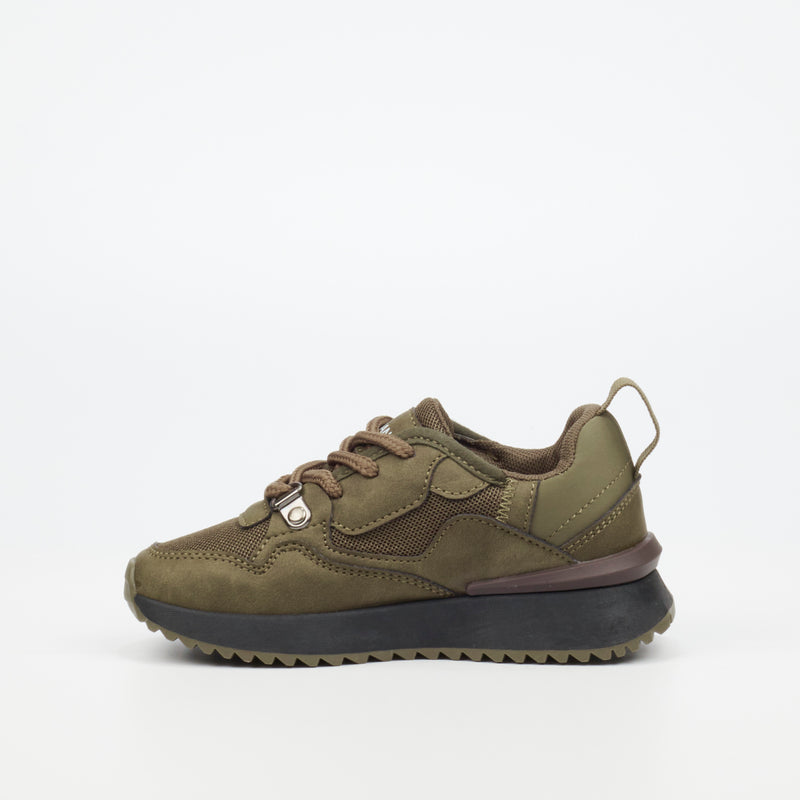 Urbanart Play 1 Faux Nubuck / Mesh Sneaker - Olive (youth) footwear Urbanart   