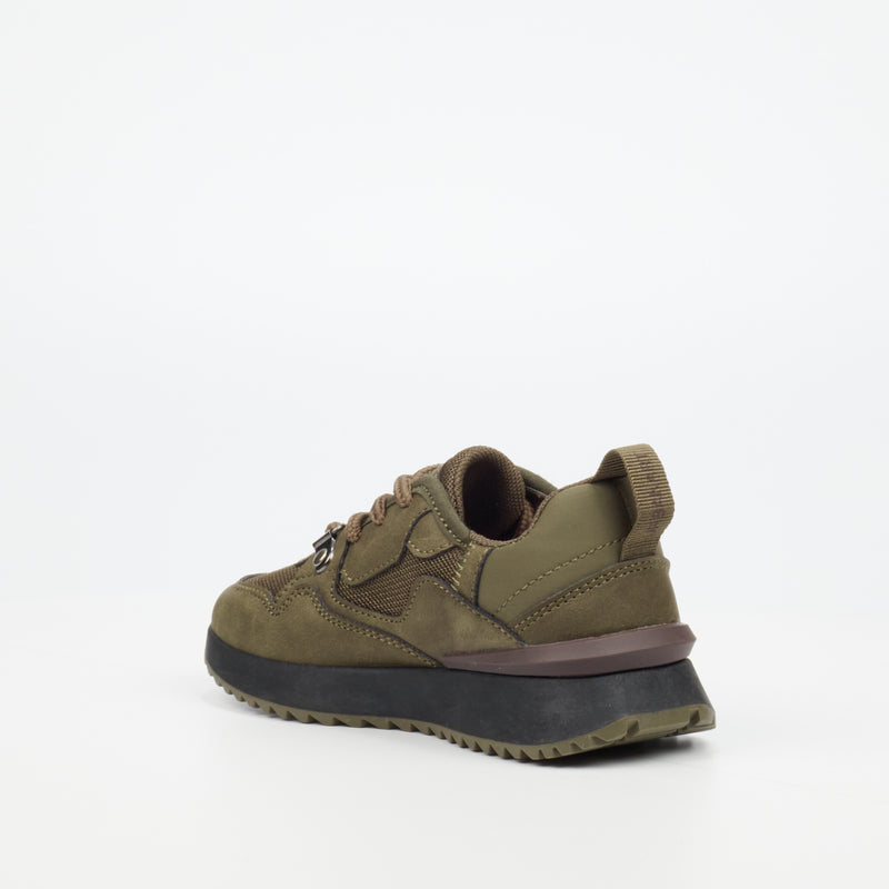 Urbanart Play 1 Faux Nubuck / Mesh Sneaker - Olive (youth) footwear Urbanart   