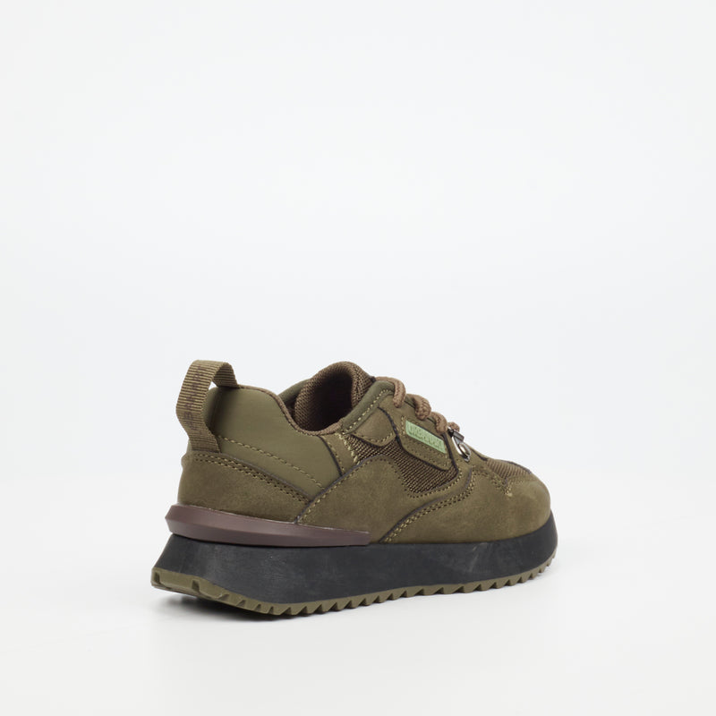 Urbanart Play 1 Faux Nubuck / Mesh Sneaker - Olive (kids) footwear Urbanart   