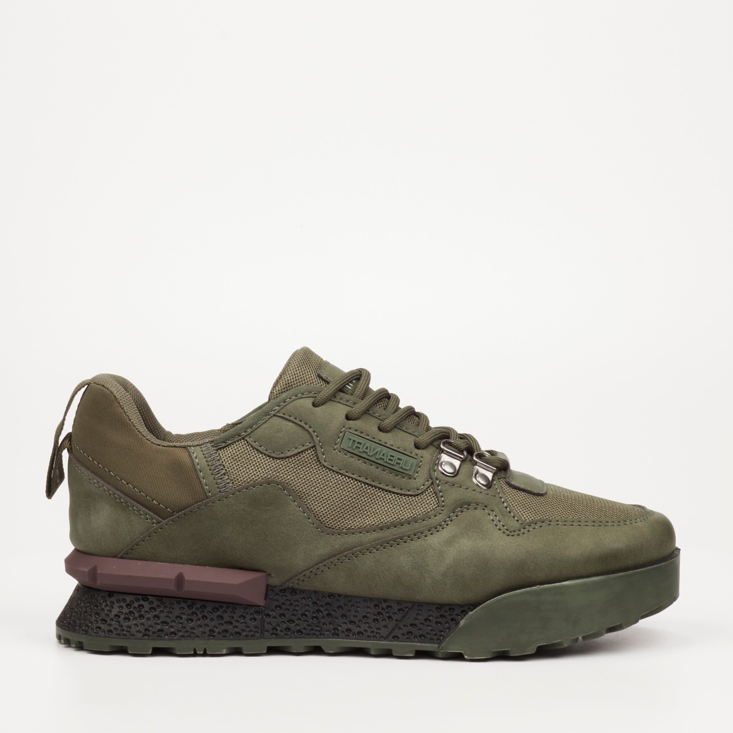 Urbanart Play 1 Faux Nubuck / Mesh Sneaker - Olive footwear Urbanart