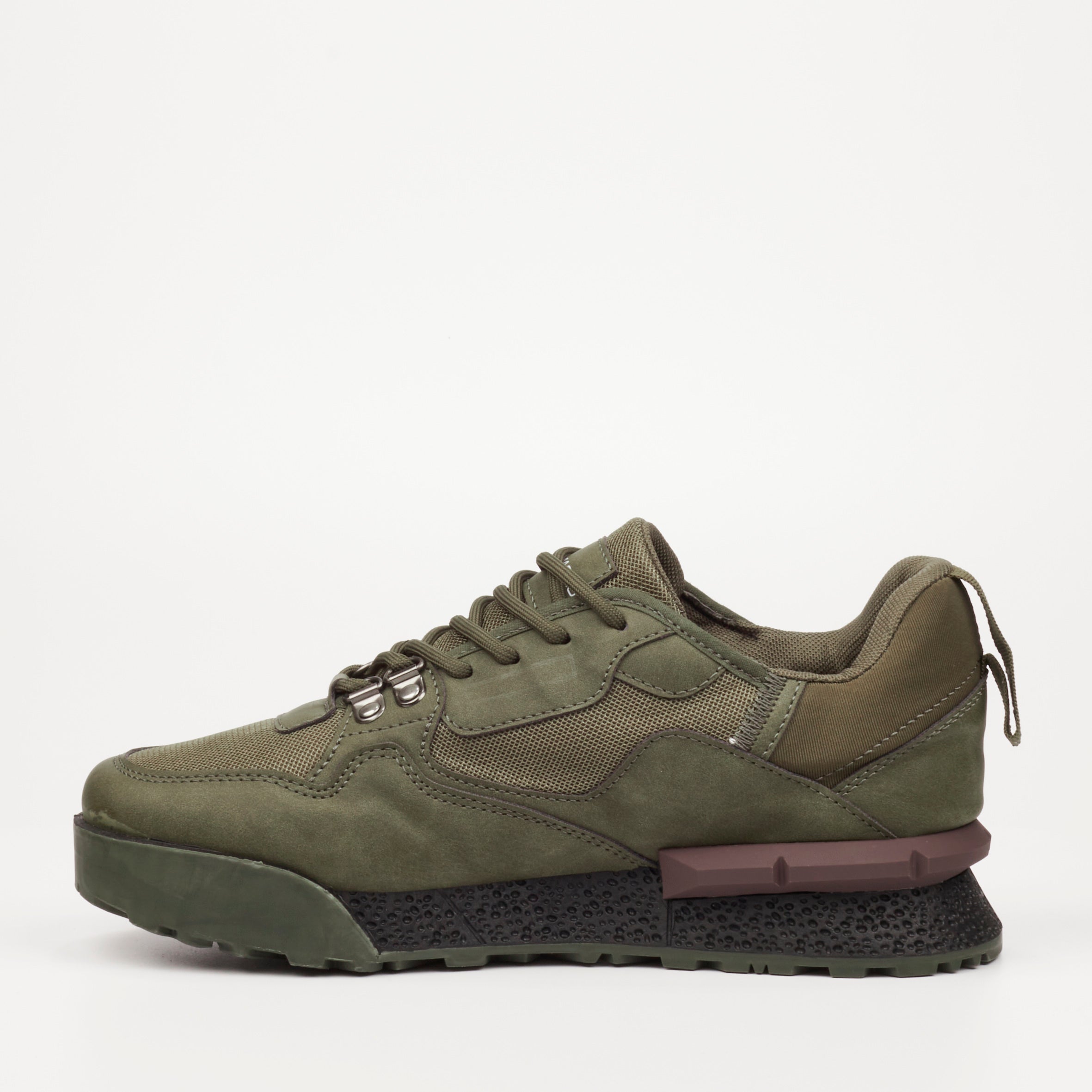 Urbanart Play 1 Faux Nubuck / Mesh Sneaker - Olive footwear Urbanart