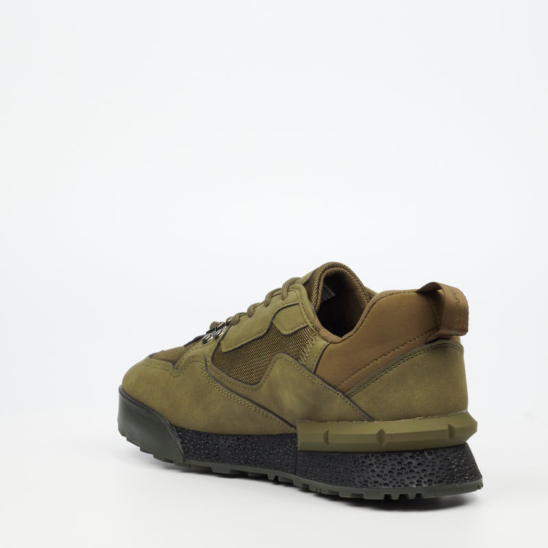 Urbanart Play 1 Faux Nubuck / Mesh Sneaker - Olive footwear Urbanart