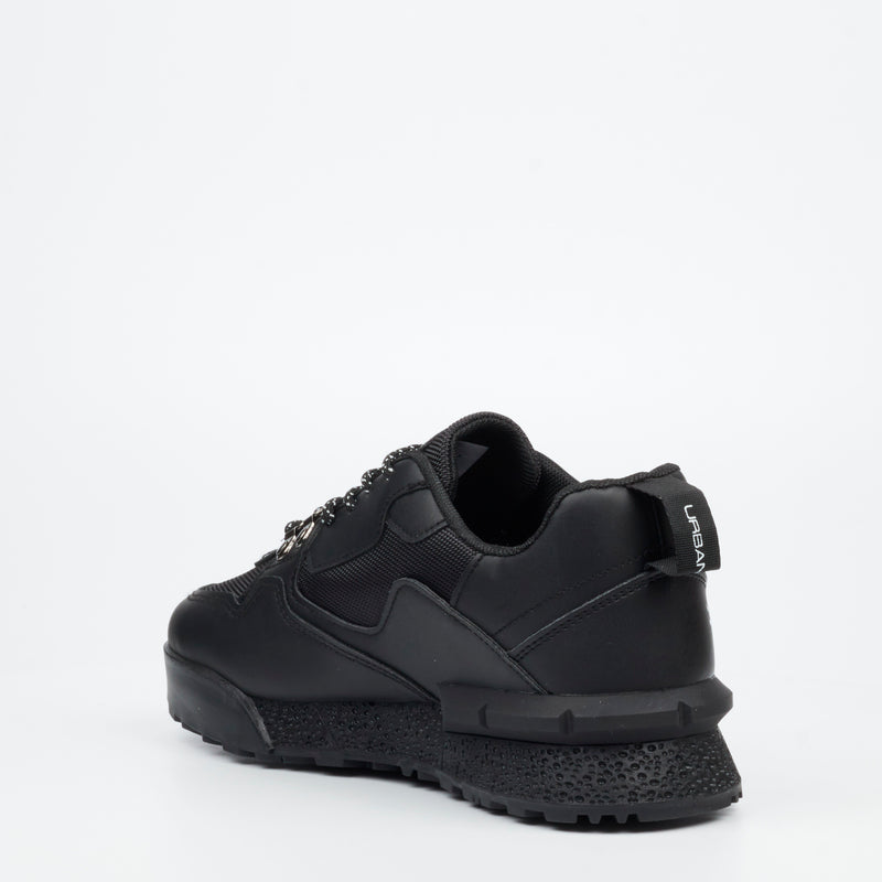 Urbanart Play 1 Print Sneaker - Black footwear Urbanart