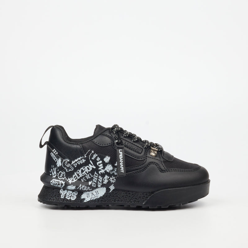 Urbanart Play 1 Print Sneaker - Black (kids)