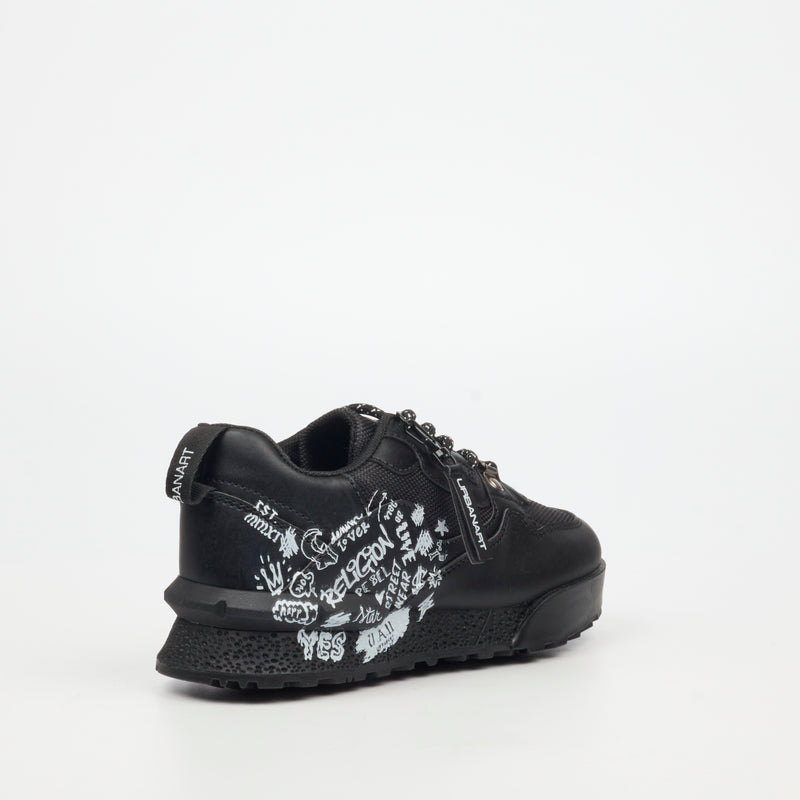 Urbanart Play 1 Print Sneaker - Black (kids)