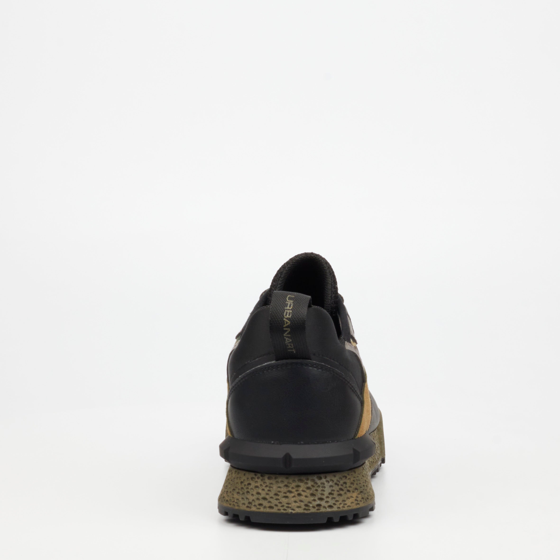 Urbanart Play 29 Faux Wax / Mesh Sneaker - Olive footwear Urbanart