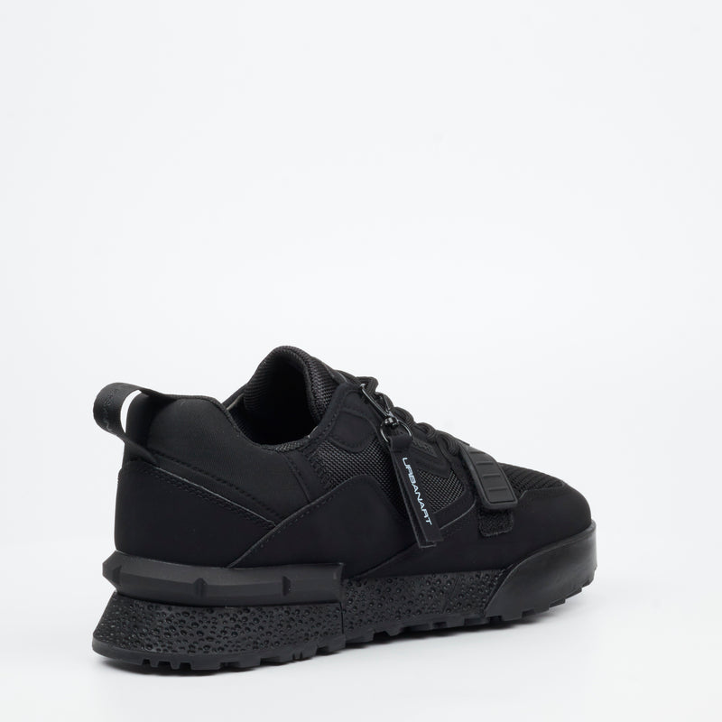 Urbanart Play 2 Faux Nubuck / Mesh Sneaker - Black footwear Urbanart