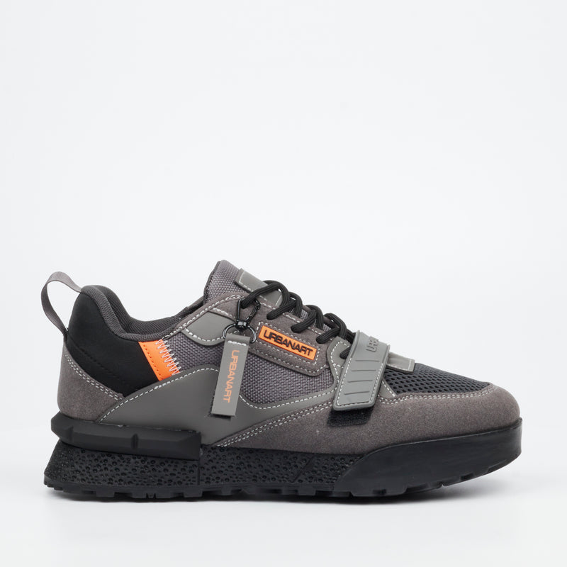 Urbanart Play 2 Faux Nubuck / Mesh Sneaker - Grey footwear Urbanart