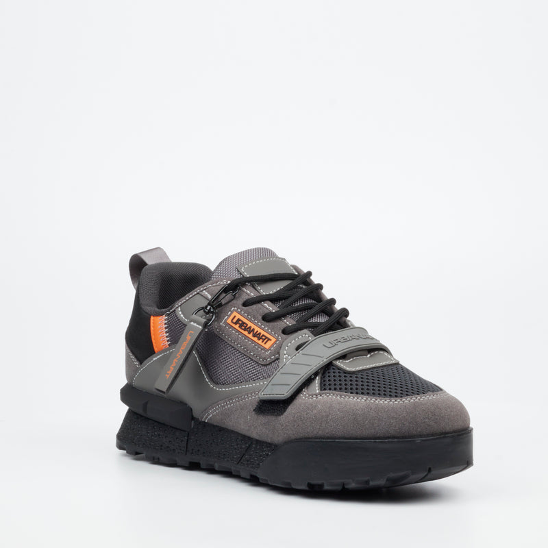 Urbanart Play 2 Faux Nubuck / Mesh Sneaker - Grey footwear Urbanart