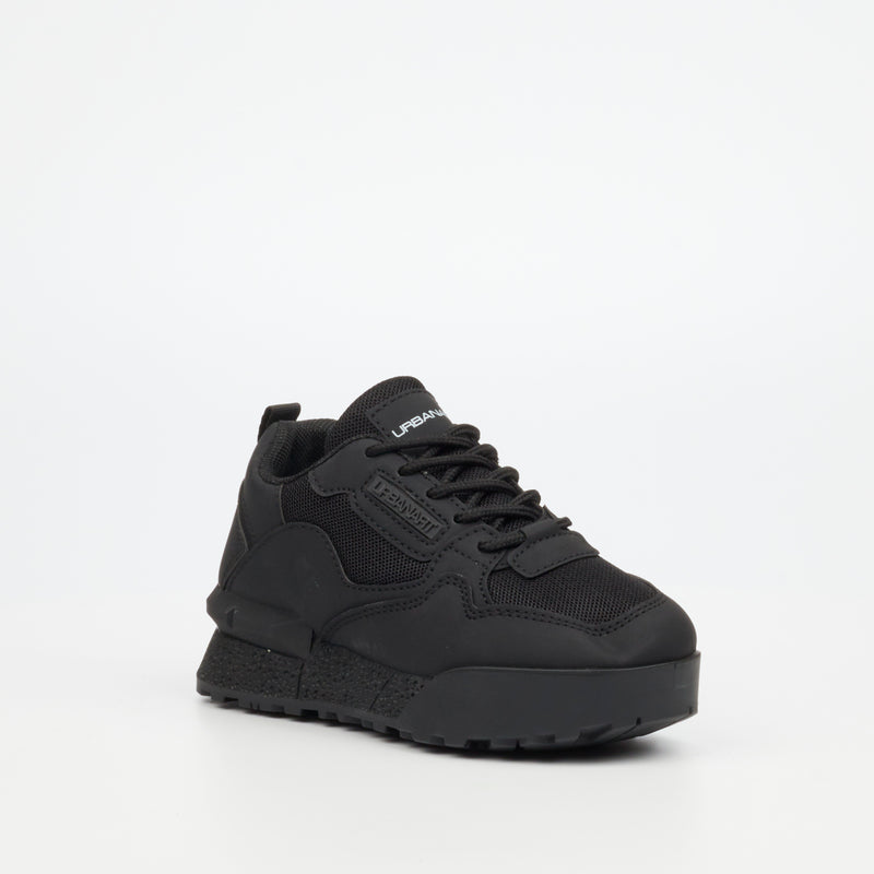Urbanart Play 2 Faux Nubuck / Mesh Sneaker - Black (kids)