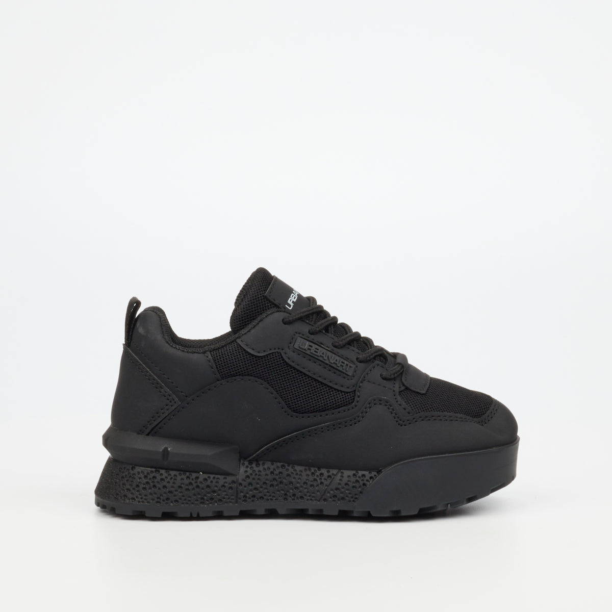 Urbanart Play 2 Faux Nubuck / Mesh Sneaker - Black (Kids)