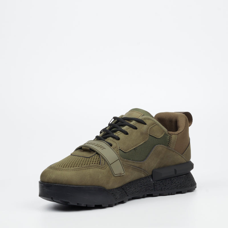 Urbanart Play 2 Faux Nubuck / Mesh Sneaker - Olive footwear Urbanart