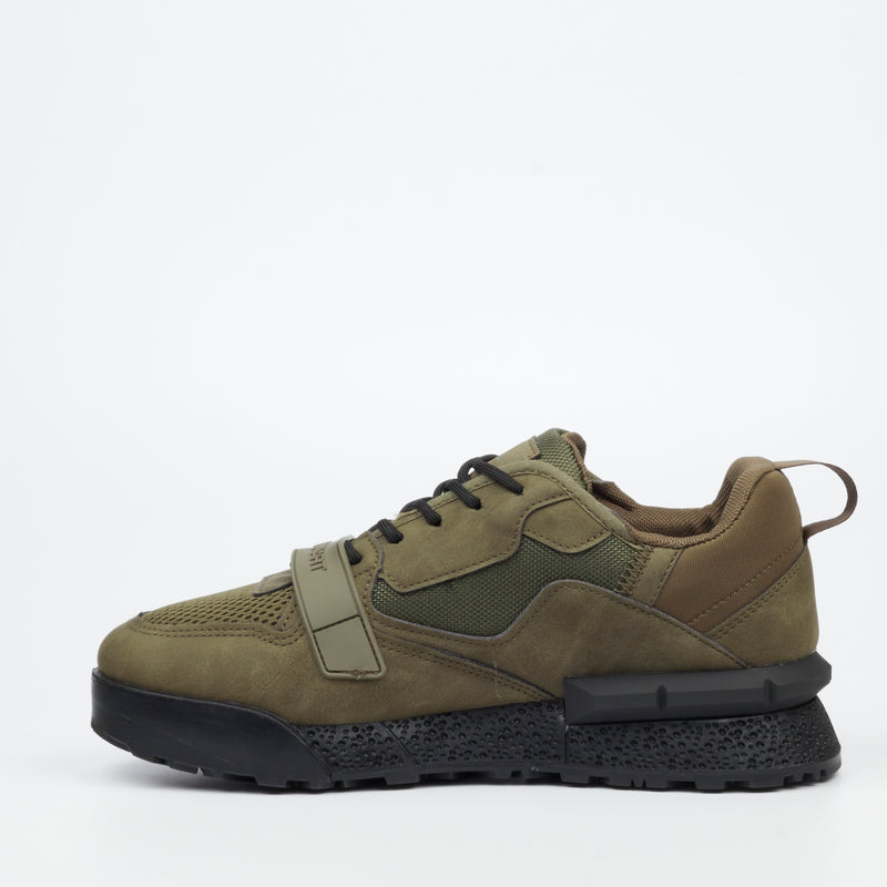 Urbanart Play 2 Faux Nubuck / Mesh Sneaker - Olive footwear Urbanart