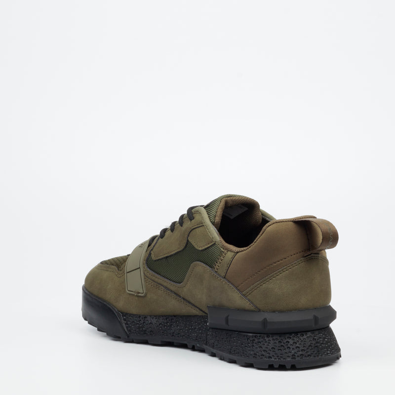 Urbanart Play 2 Faux Nubuck / Mesh Sneaker - Olive footwear Urbanart