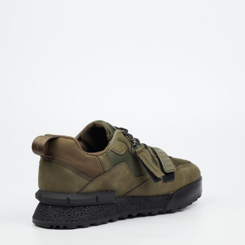 Urbanart Play 2 Faux Nubuck / Mesh Sneaker - Olive footwear Urbanart