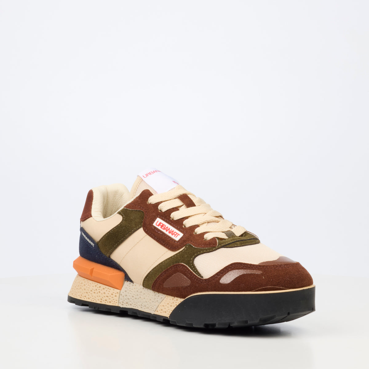 Urbanart Play 37 Nylon / Faux Suede Sneaker - Chocolate