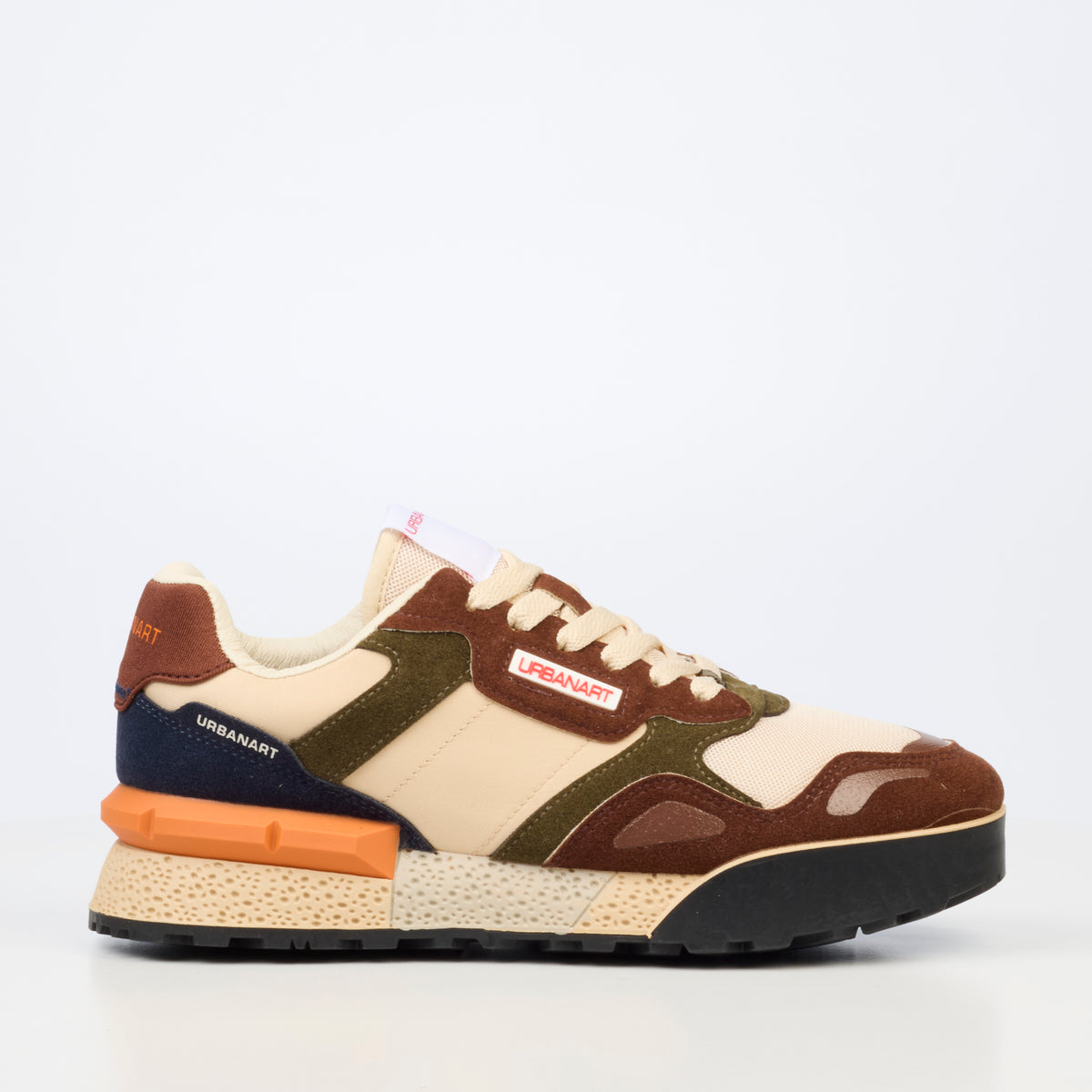 Urbanart Play 37 Nylon / Faux Suede Sneaker - Chocolate