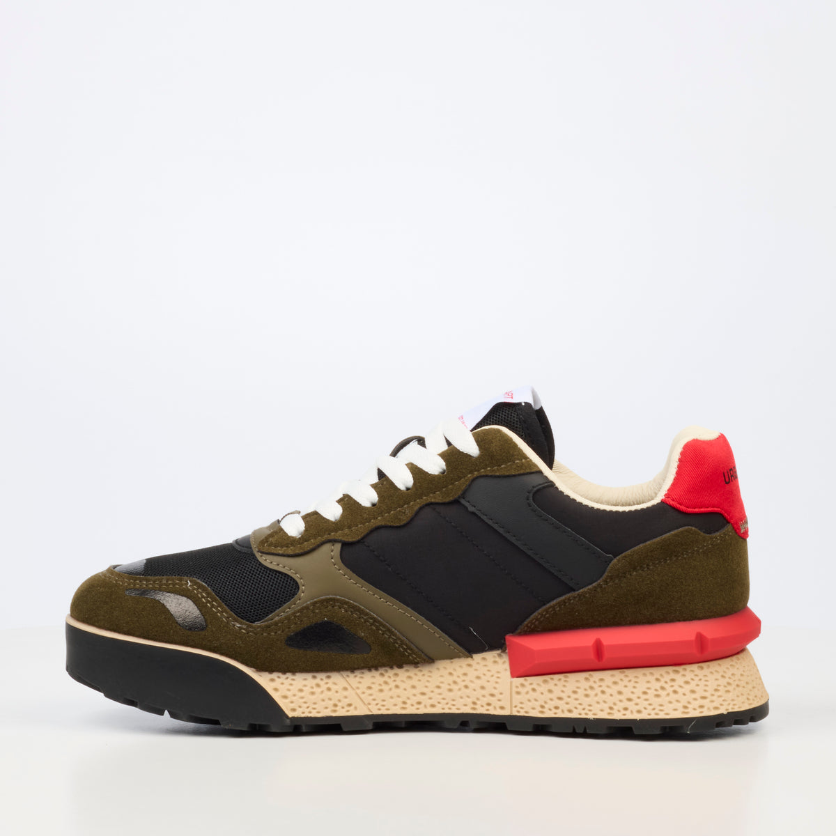 Urbanart Play 37 Nylon / Faux Suede Sneaker - Olive