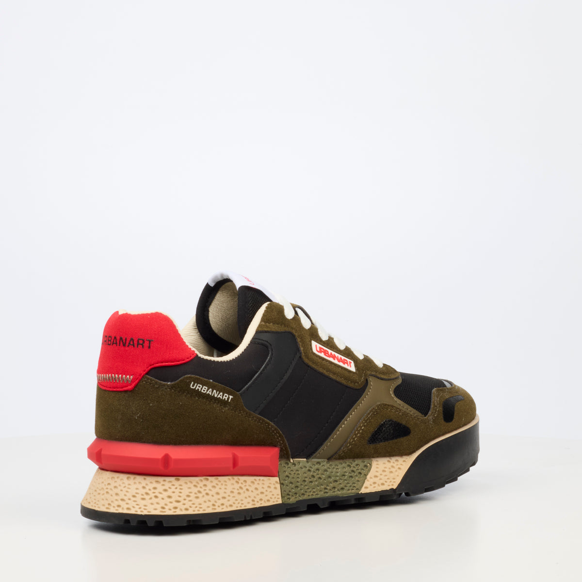 Urbanart Play 37 Nylon / Faux Suede Sneaker - Olive