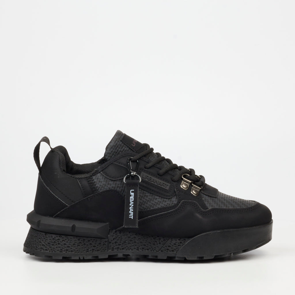 Urbanart Play 3 Faux Nubuck / Print Sneaker - Black footwear Urbanart