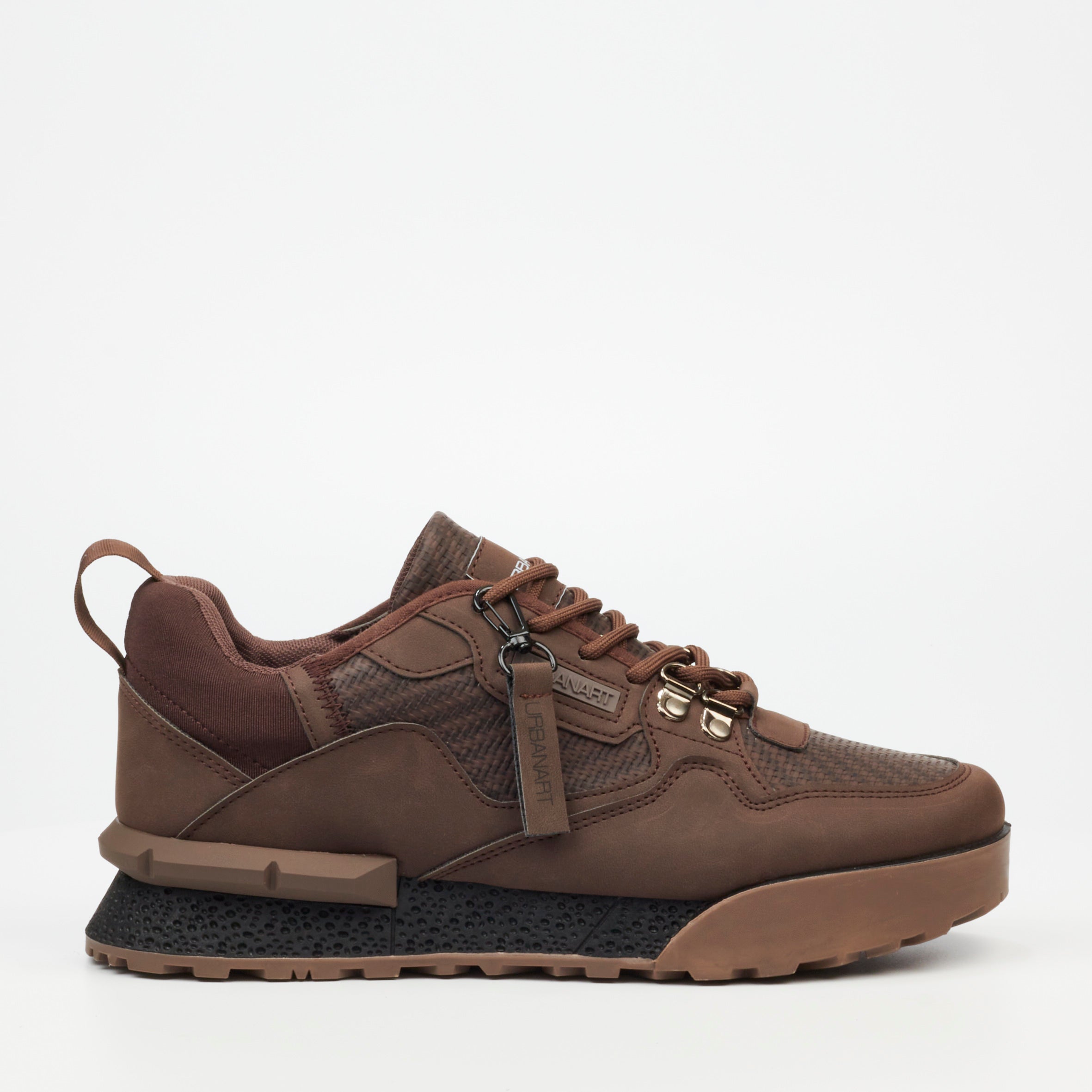 Urbanart Play 3 Faux Nubuck / Print Sneaker - Chocolate footwear Urbanart