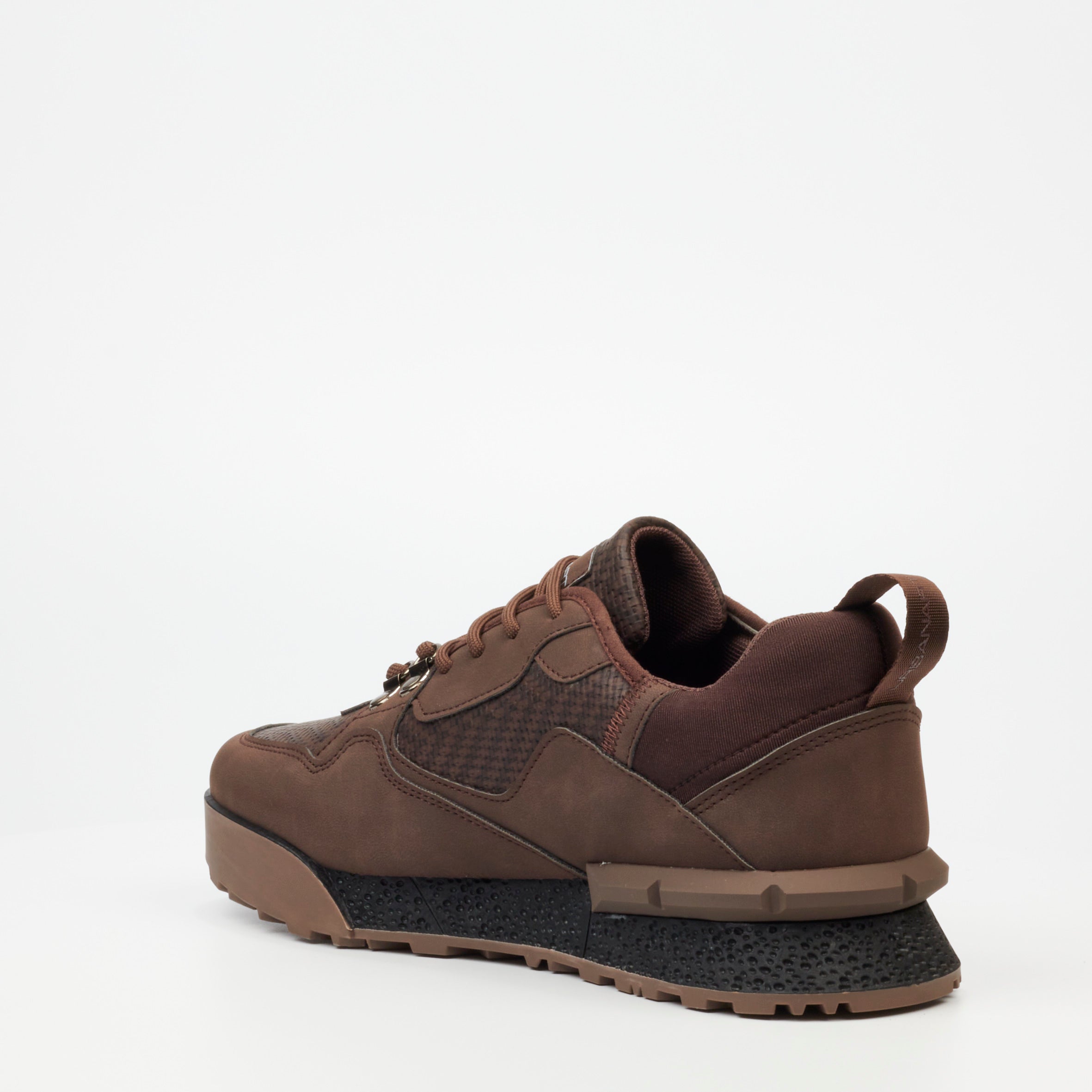 Urbanart Play 3 Faux Nubuck / Print Sneaker - Chocolate footwear Urbanart