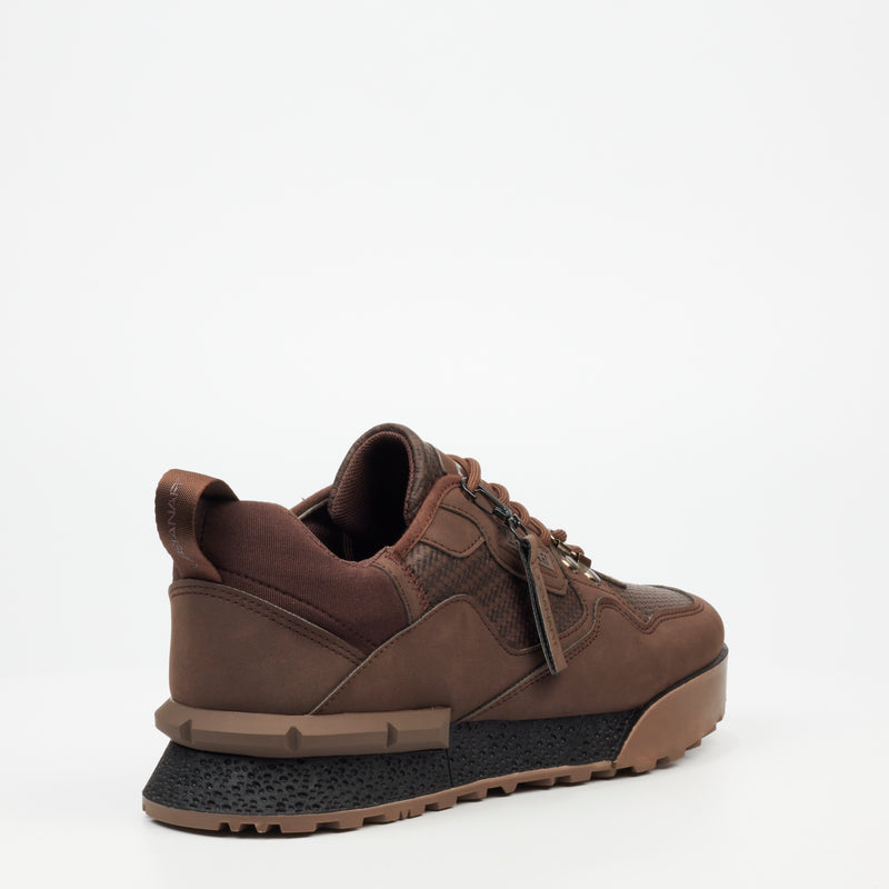 Urbanart Play 3 Faux Nubuck / Print Sneaker - Chocolate