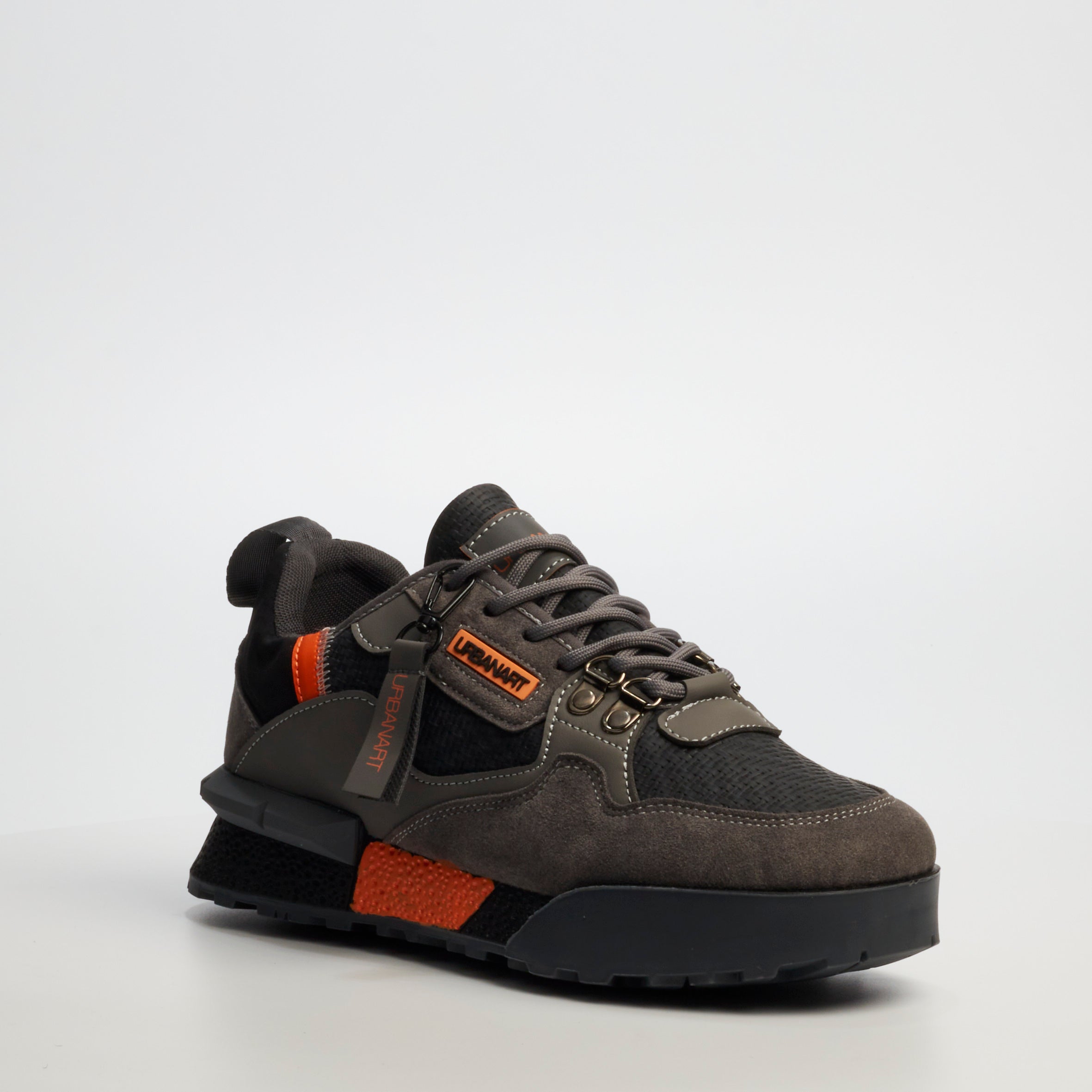 Urbanart Play 3 Faux Nubuck / Print Sneaker - Grey footwear Urbanart