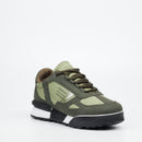 Urbanart Play 4 Mesh / Faux Suede Sneaker - Olive footwear Urbanart