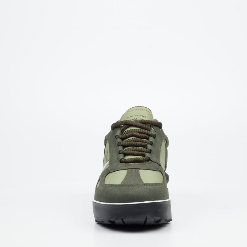 Urbanart Play 4 Mesh / Faux Suede Sneaker - Olive footwear Urbanart