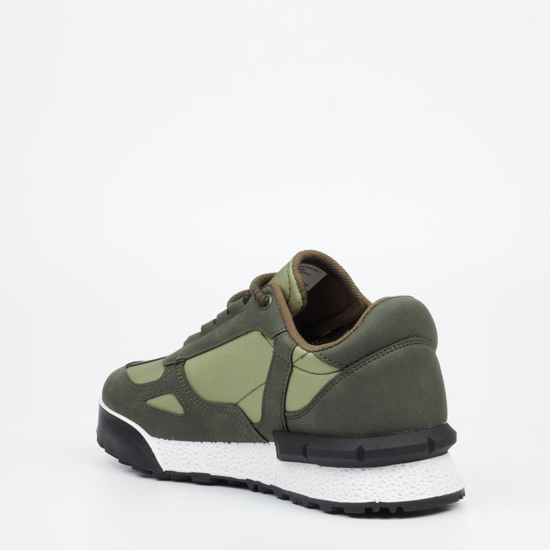 Urbanart Play 4 Mesh / Faux Suede Sneaker - Olive footwear Urbanart