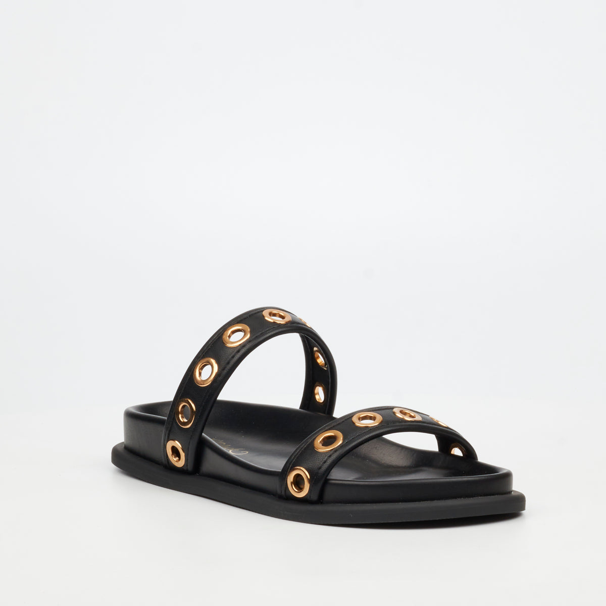 Miss Black Polpetta 10 Flat Sandals - Black