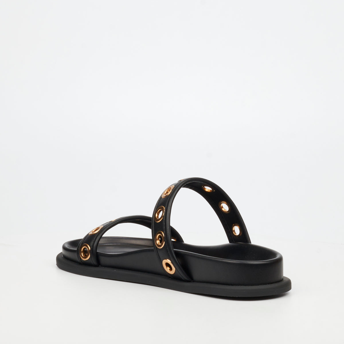 Miss Black Polpetta 10 Flat Sandals - Black