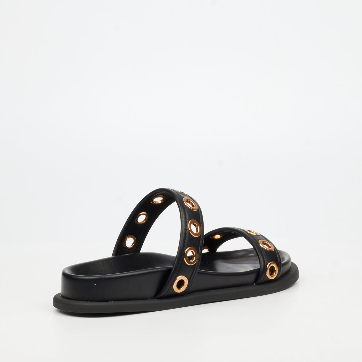 Miss Black Polpetta 10 Flat Sandals - Black
