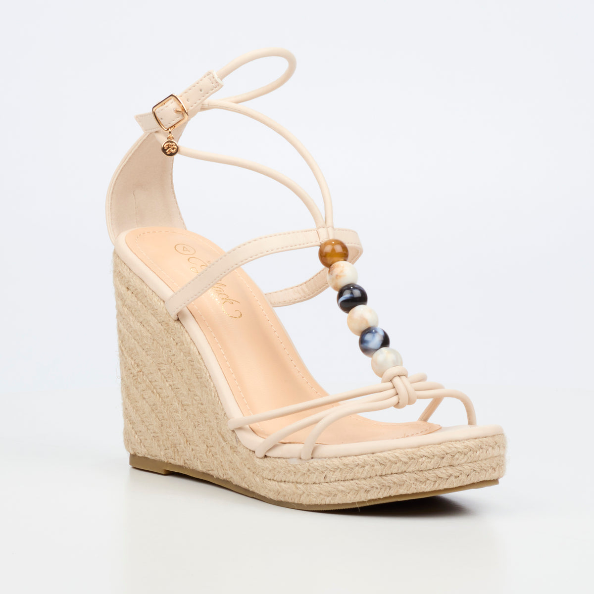Miss Black Portia 1 High Wedge - Natural