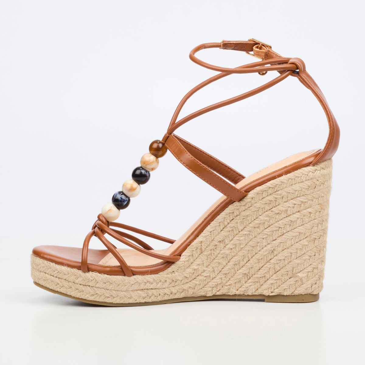 Miss Black Portia 1 High Wedges - Tan