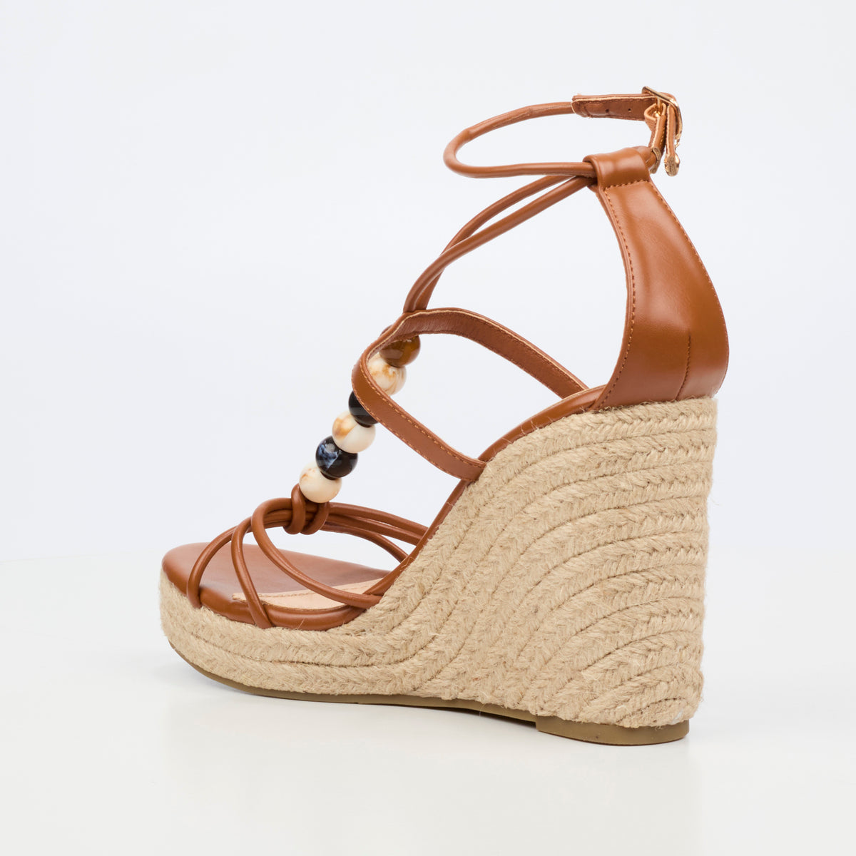 Miss Black Portia 1 High Wedges - Tan
