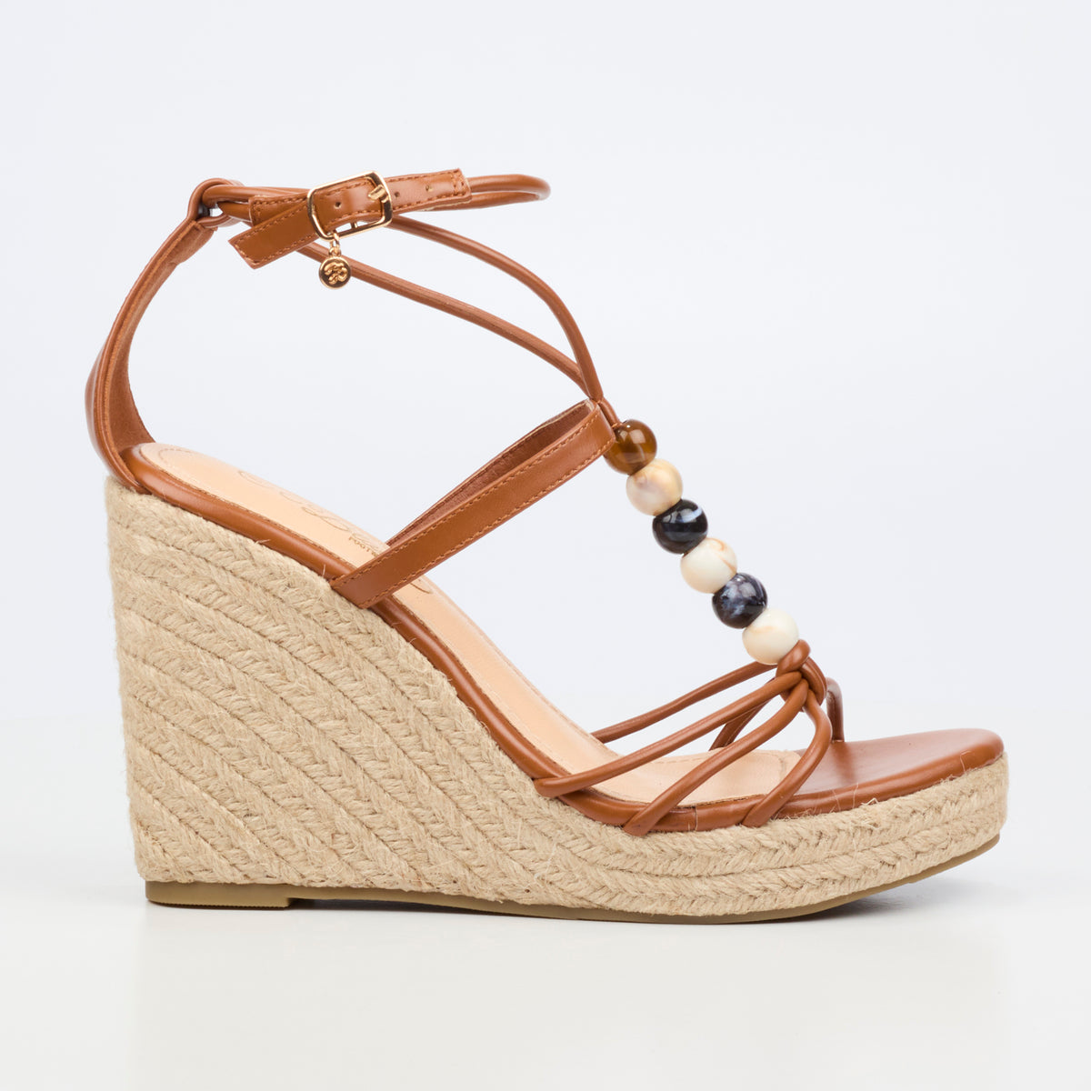 Miss Black Portia 1 High Wedges - Tan