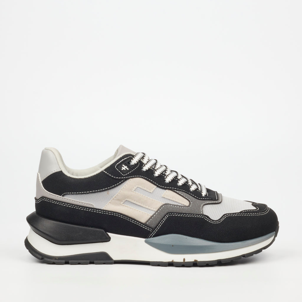 Mazerata Primo 1 Faux Nubuck / Mesh Sneaker - Black footwear Mazerata