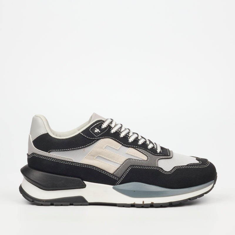 Mazerata Primo 1 Faux Nubuck / Mesh Sneaker - Black footwear Mazerata