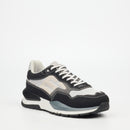 Mazerata Primo 1 Faux Nubuck / Mesh Sneaker - Black footwear Mazerata