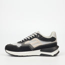 Mazerata Primo 1 Faux Nubuck / Mesh Sneaker - Black footwear Mazerata