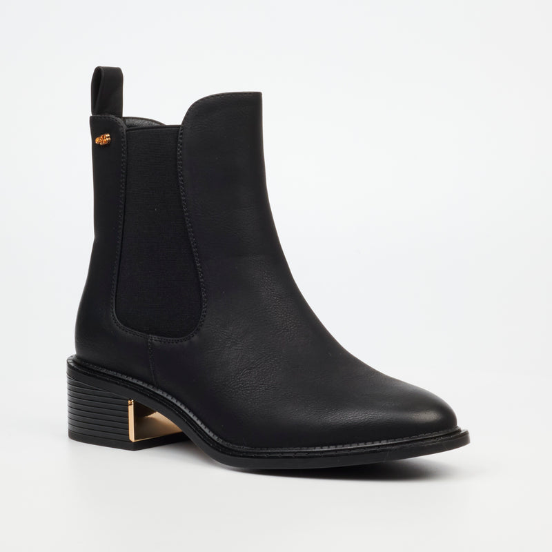 Miss Black Qatar 1 Ankle Boot - Black footwear Miss Black