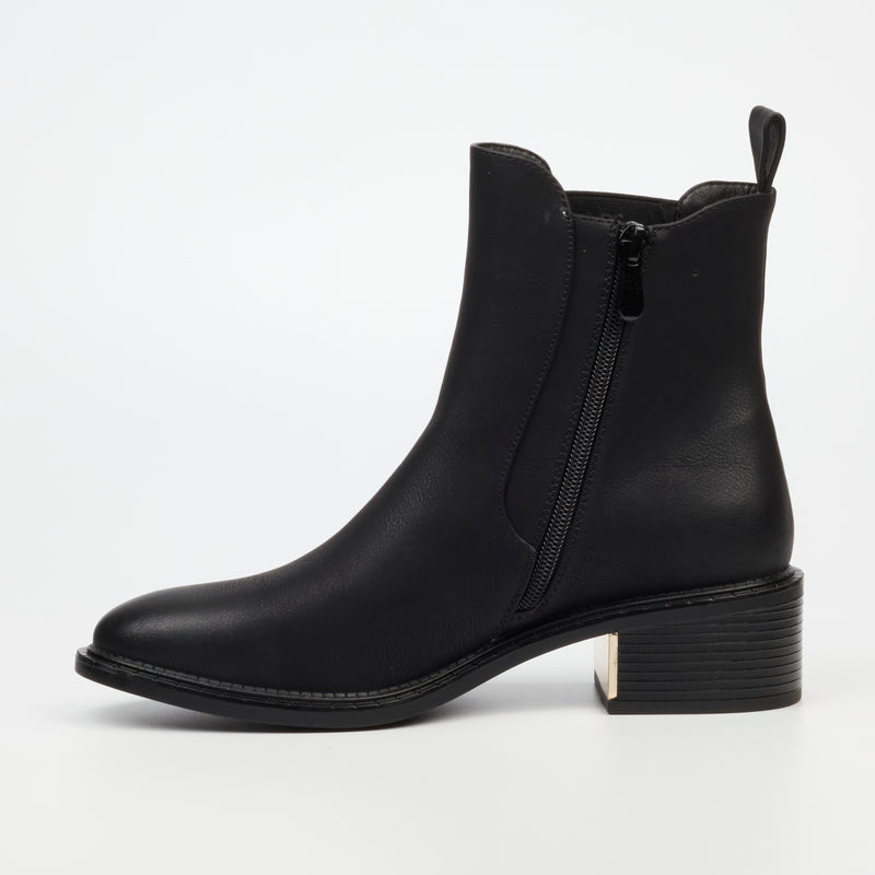 Miss Black Qatar 1 Ankle Boot - Black footwear Miss Black