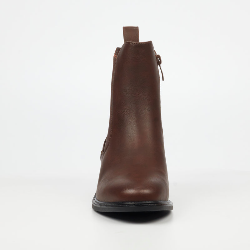 Miss Black Qatar 1 Ankle Boot - Chocolate footwear Miss Black