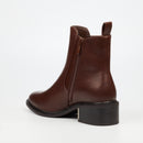 MIss Black Qatar 1 Ankle Boot - Chocolate footwear Miss Black