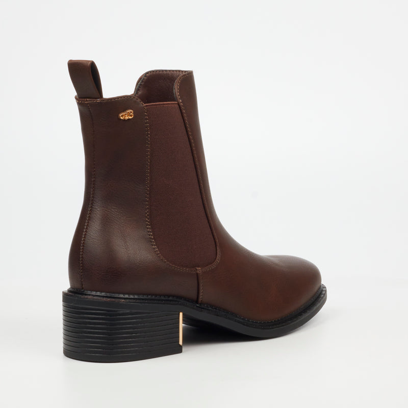 MIss Black Qatar 1 Ankle Boot - Chocolate footwear Miss Black