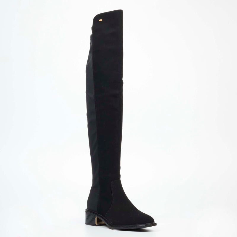 MIss Black Qatar 4 High Boot - Black footwear Miss Black