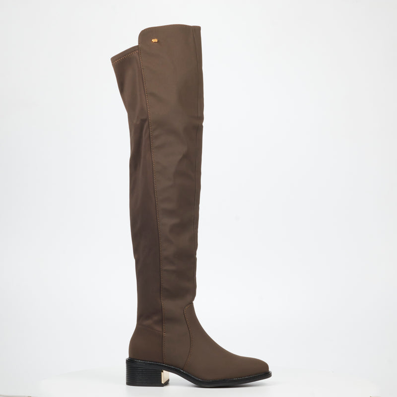 MIss Black Qatar 4 High Boot - Chocolate footwear Miss Black