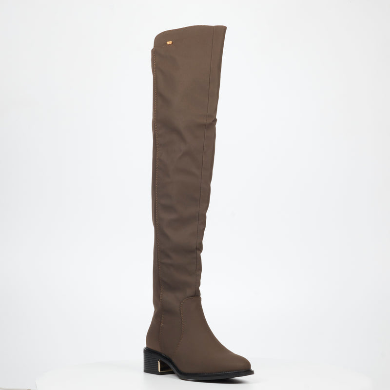 MIss Black Qatar 4 High Boot - Chocolate footwear Miss Black